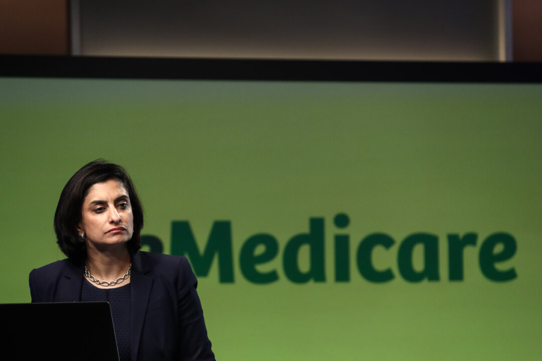 Centers for Medicare and Medicaid Services Administrator Seema Verma speaks at the Health and Human Services headquarters in Washington on Oct. 1, 2018. (Samira Bouaou/The Epoch Times)