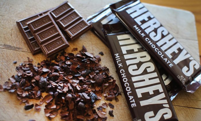 Hershey's chocolate bars in Chicago on July 16, 2014. (Scott Olson/Getty Images)