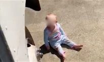 Video: FedEx Driver Discovers Baby Crawling Under His Truck