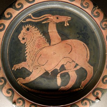 Chimera on a Apulian plate