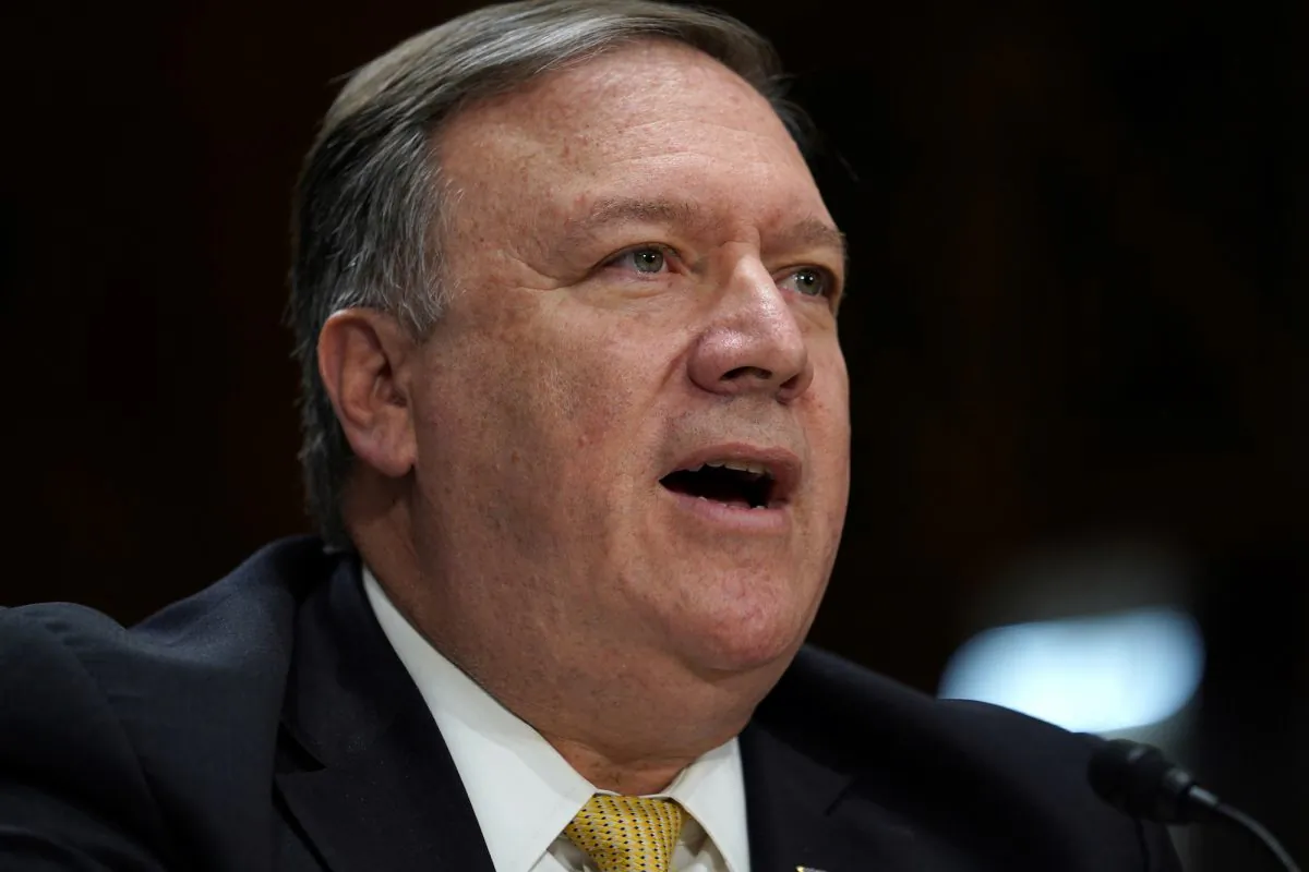 Secretary of State Mike Pompeo testifies at a Senate Foreign Relations Committee hearing on Capitol Hill in Washington on May 24, 2018. (Toya Sarno Jordan/Reuters)