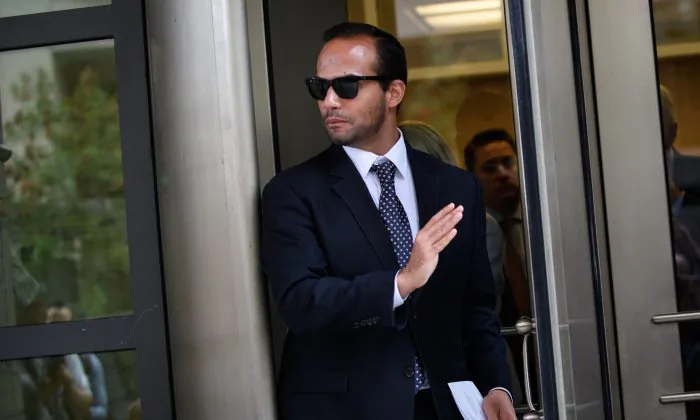 Former foreign policy adviser to President Donald Trump's election campaign, George Papadopoulos, leaves the U.S. District Courts in Washington on Sept. 7, 2018. (MANDEL NGAN/AFP/Getty Images)