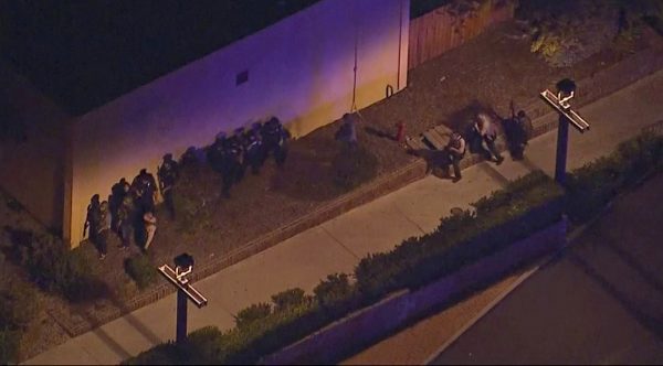 police move in the vicinity of the mass shooting in Thousand Oaks