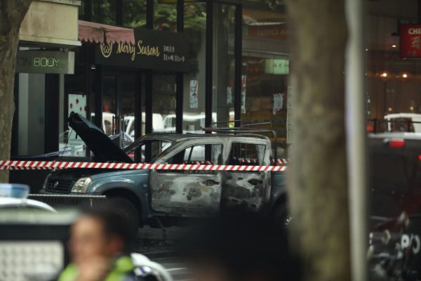 burnt out vehicle in Melbourne