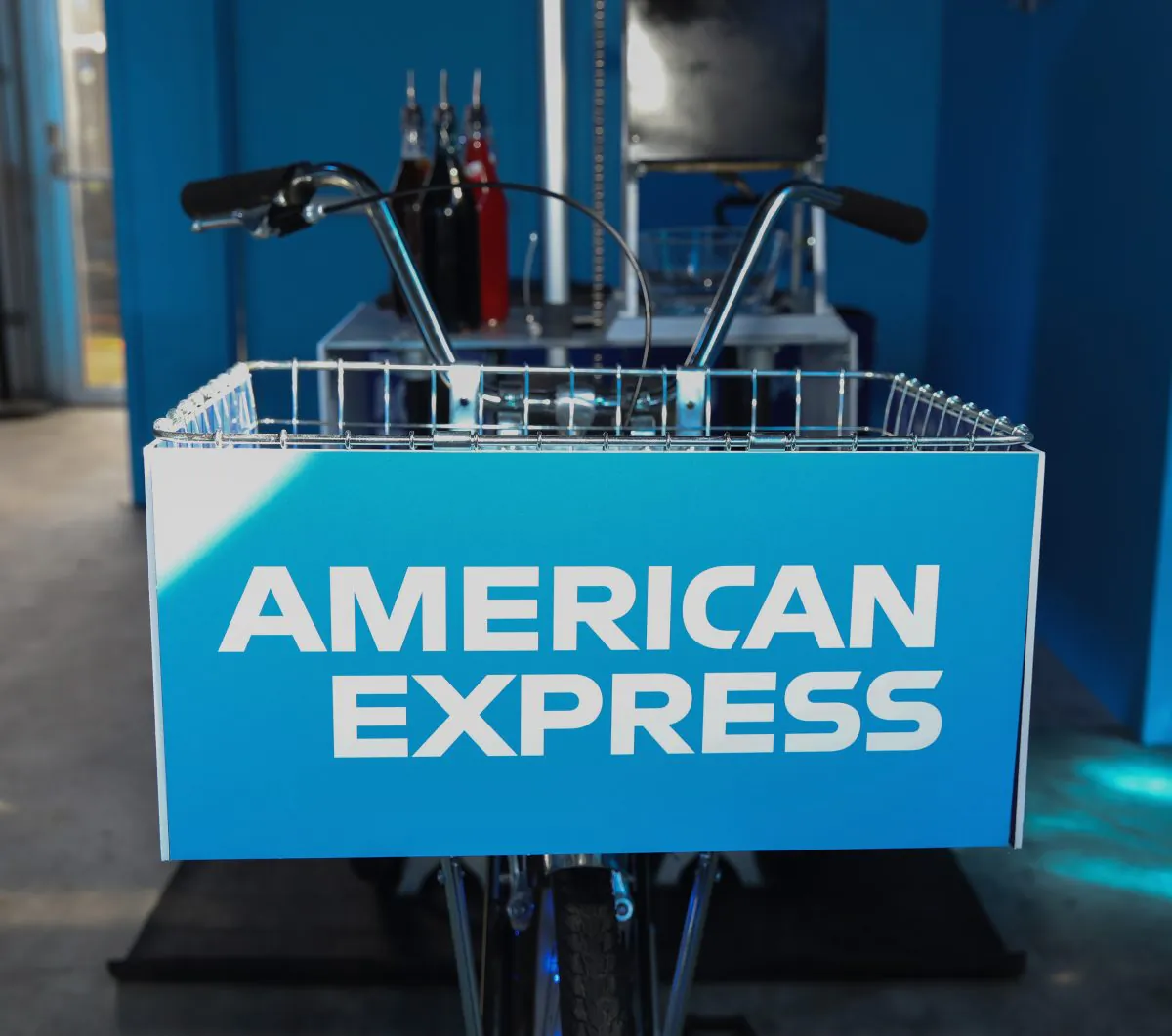 An American Express sign is seen Oct. 5 in Austin, Texas. The card issuer has been approved to operate a payments network in China. (Rick Kern/Getty Images for American Express)
