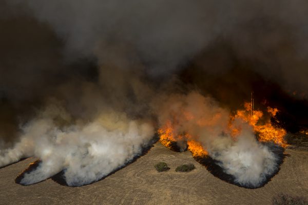 Woolsey fire is at Reagan Ranch near Malibu in California