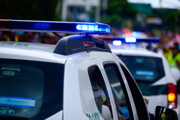 police car with lights