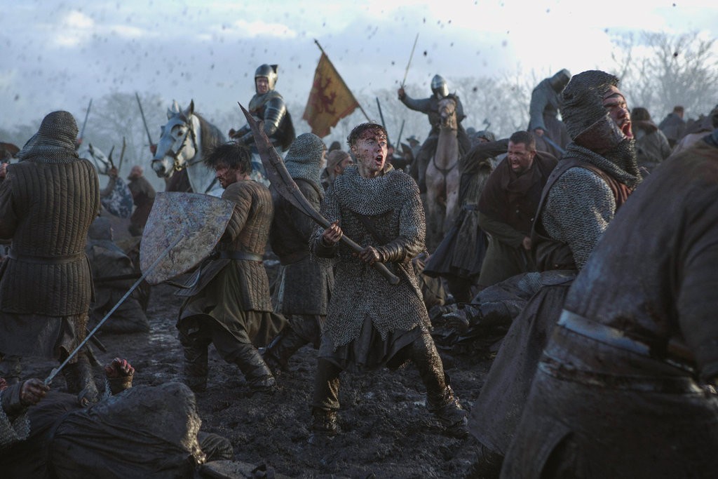Scotsmen battle in the mud
