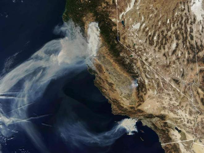 nasa wildfires in california