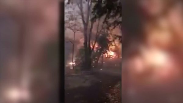  house was surrounded by fire