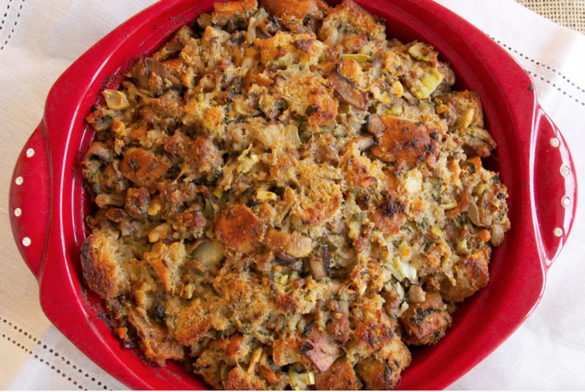 An Italian sausage stuffing, a family recipe, melds Donatella Arpaia's Italian and American roots. (Courtesy of Donatella Arpaia)