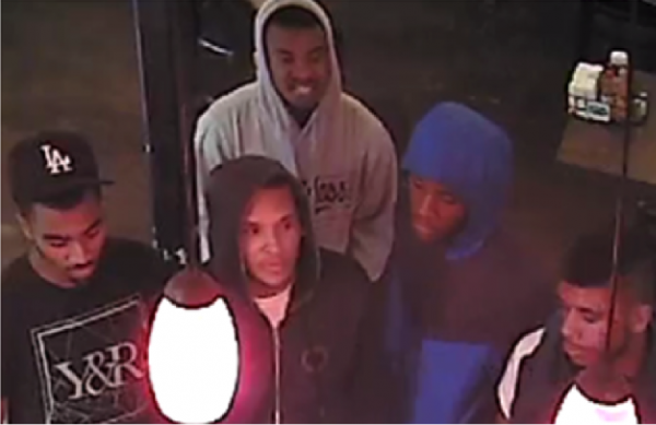 five suspects captured by camera
