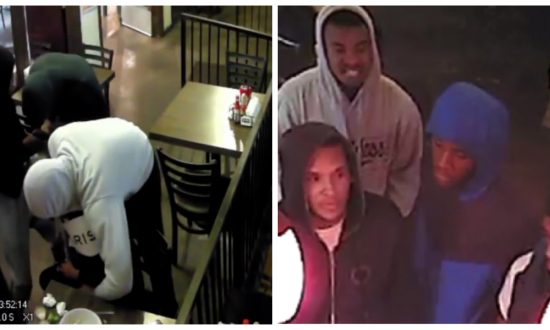 Camera Captured 5 Suspects Robbing a Man Sitting in a Restaurant