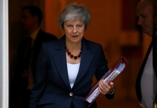 Britain's Prime Minister, Theresa May, leaves 10 Downing Street