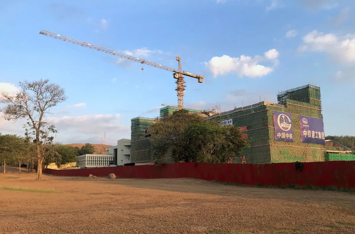 A Chinese construction project is seen in Port Moresby, the capital city of the poorest nation in the 21-member Asia Pacific Economic Cooperation (APEC), in Papua New Guinea on Nov. 14, 2018. (Philip Wen/Reuters)