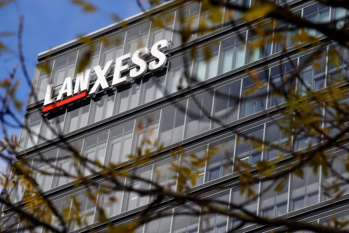 The headquarters of chemicals maker Lanxess are seen in Cologne, Germany on Nov. 15, 2018. (Wolfgang Rattay/Reuters)