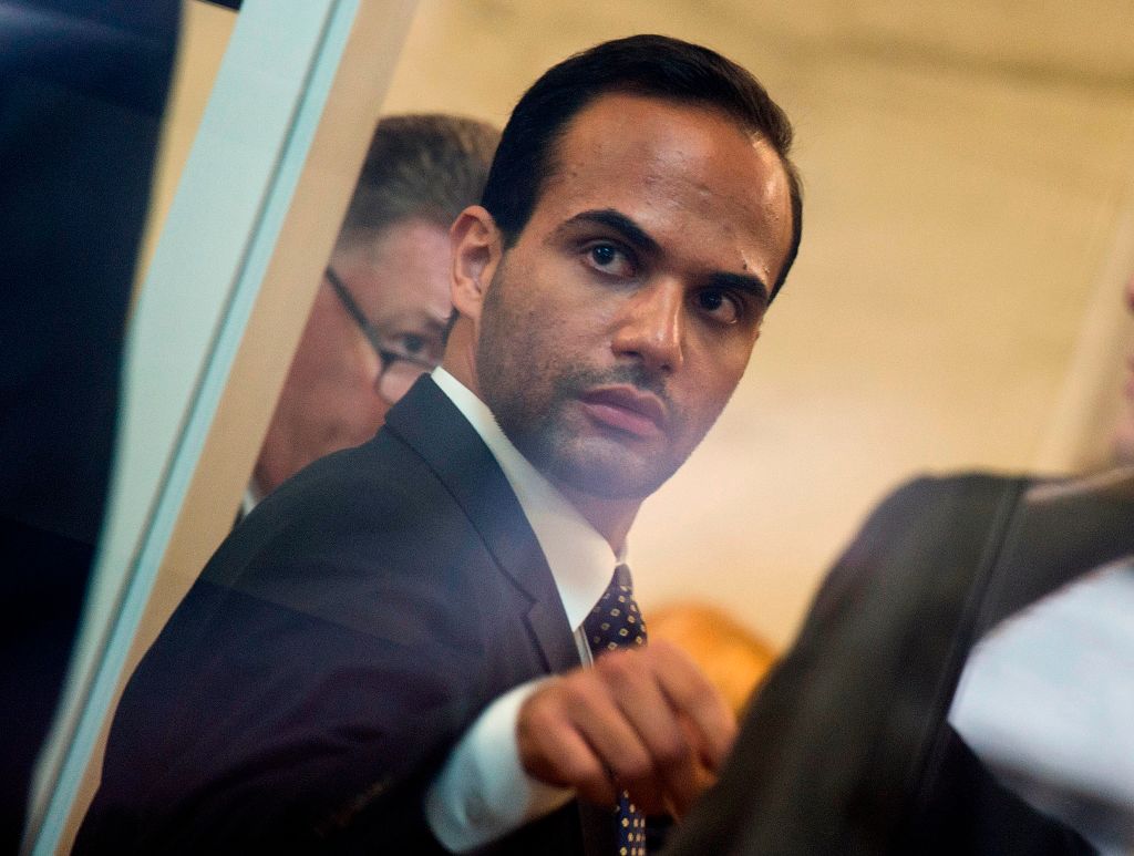 George Papadopoulos looking out the window