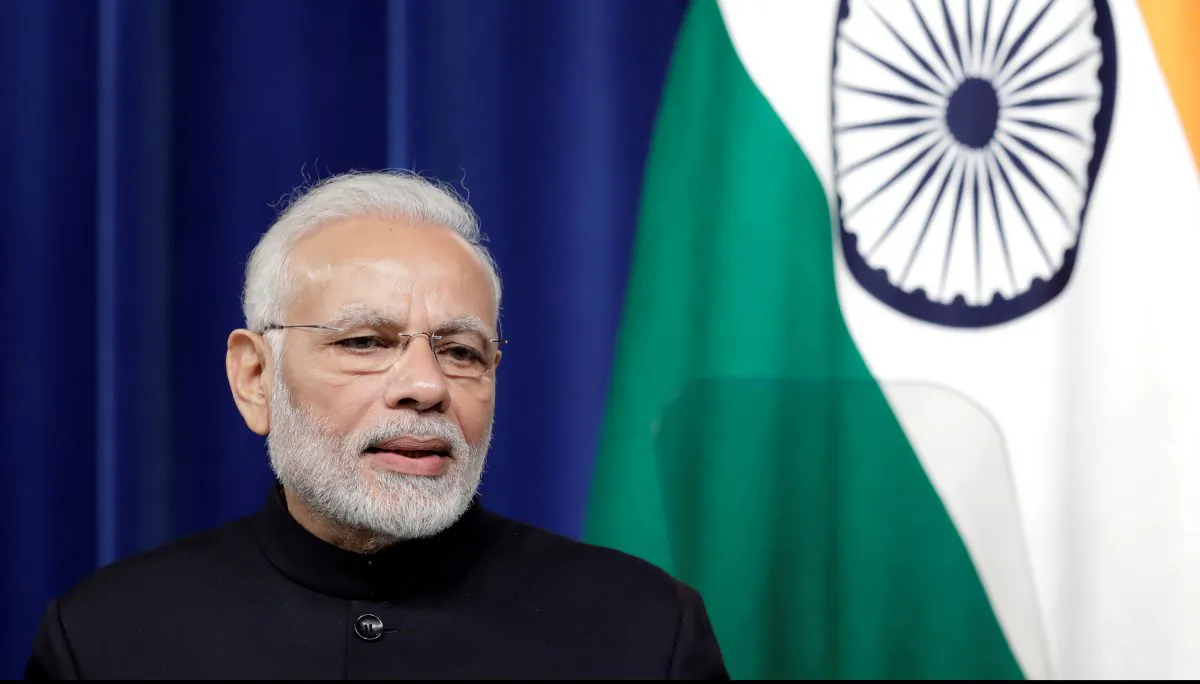 Narendra Modi, India's prime minister, speaks during a joint news conference with Shinzo Abe, Japan's prime minister, not pictured, at Abe's official residence in Tokyo on Oct. 29, 2018. (Kiyoshi Ota/Pool via Reuters)