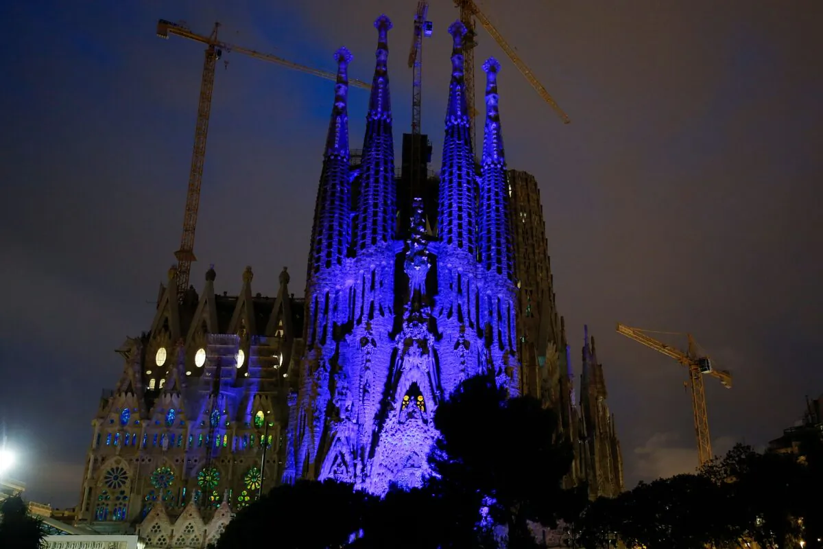 The Sagrada Familia in Barcelona on April 2, 2018. (Pau Barrena/AFP via Getty Images)