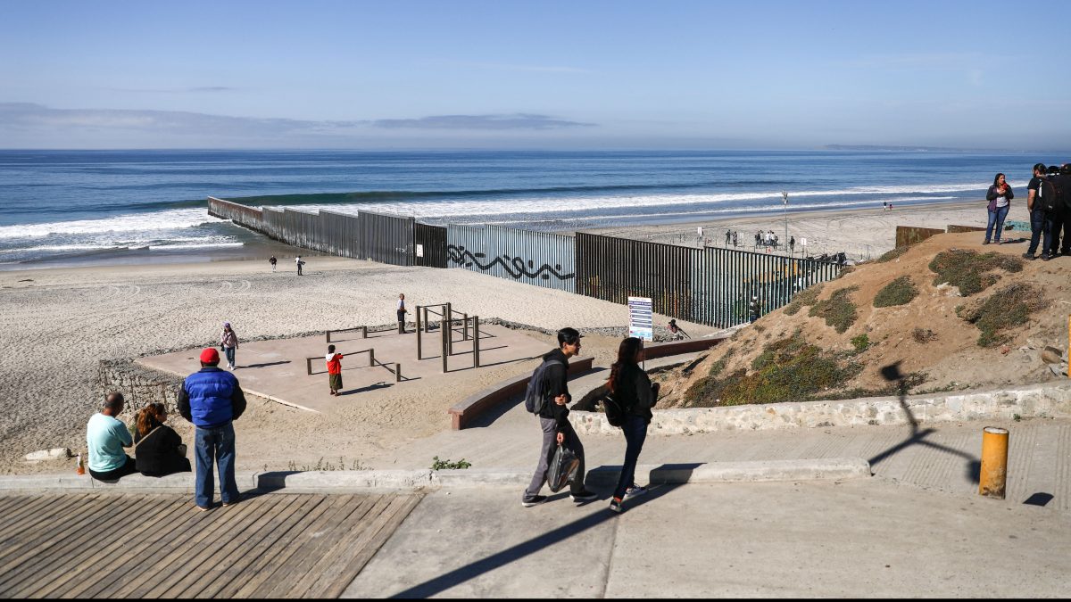 The U.S.-Mexico border fence in Tijuana