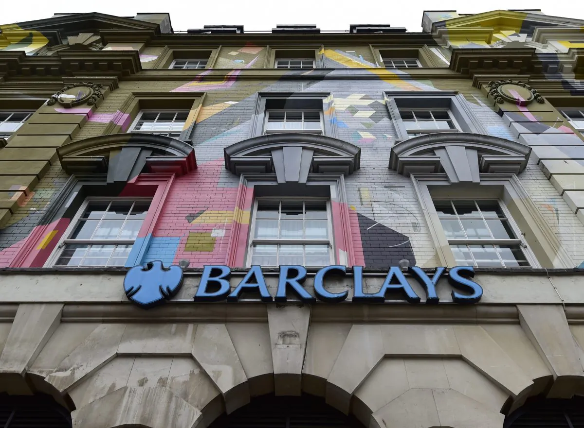 A branch of Barclays bank is seen in central London in this photograph dated on Oct. 22, 2014.  (Toby Melville/Reuters)