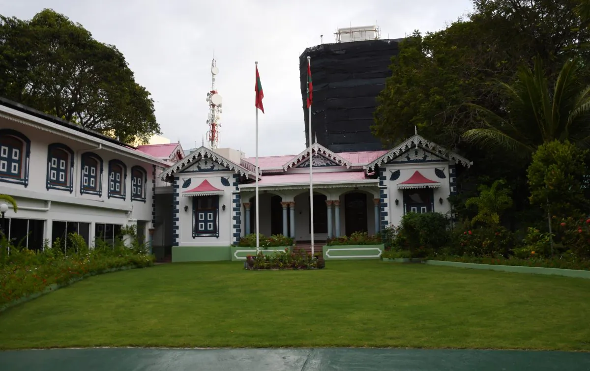A general view of the Mulee-aage, the official residence of the President of the Maldives, in Male on Feb. 7, 2018. (STR/AFP/Getty Images)