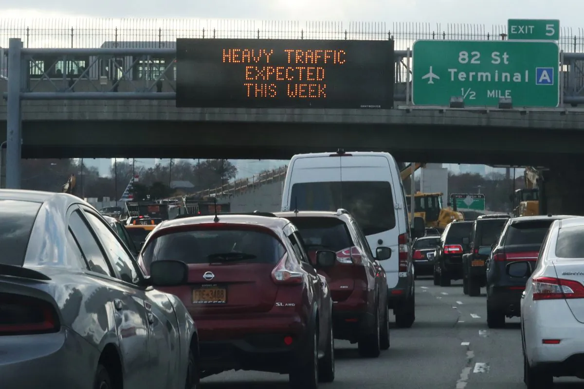A stock photo shows heavy traffic REUTERS/Shannon Stapleton