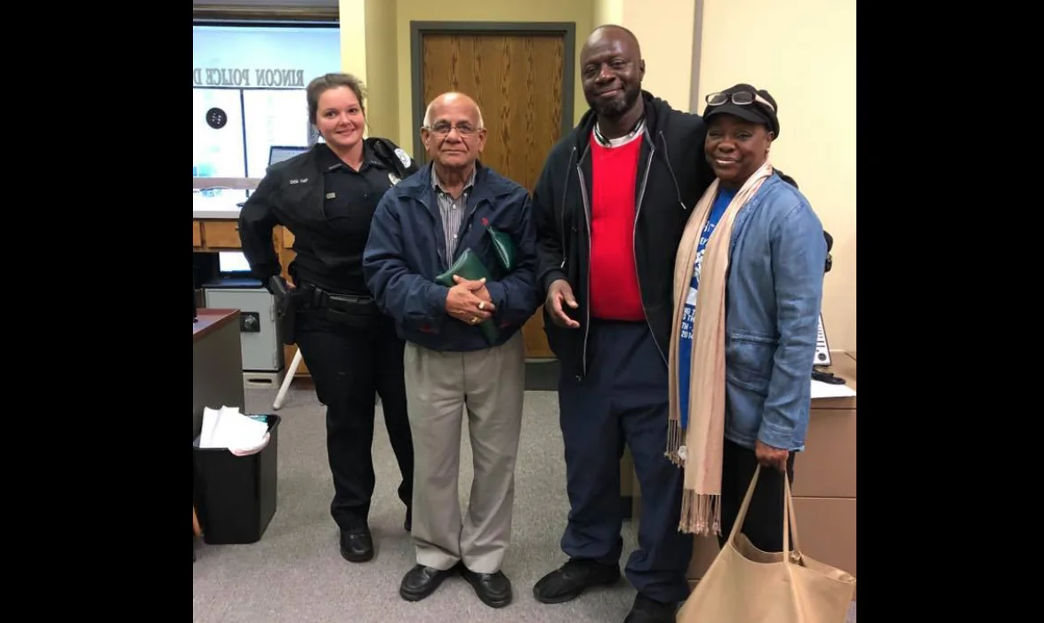 A couple found a bag full of money and immediately turned it in to police in Rincon, Ga., on Nov. 16, 2018. (Rincon Police Department)