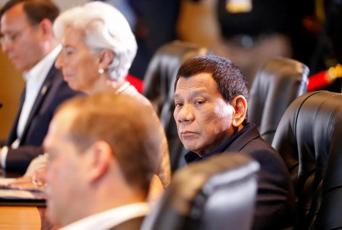 Philippines' President Rodrigo Duterte looks on during the retreat session of the APEC Summit in Port Moresby, Papua New Guinea on Nov. 18, 2018. (David Gray/Reuters)