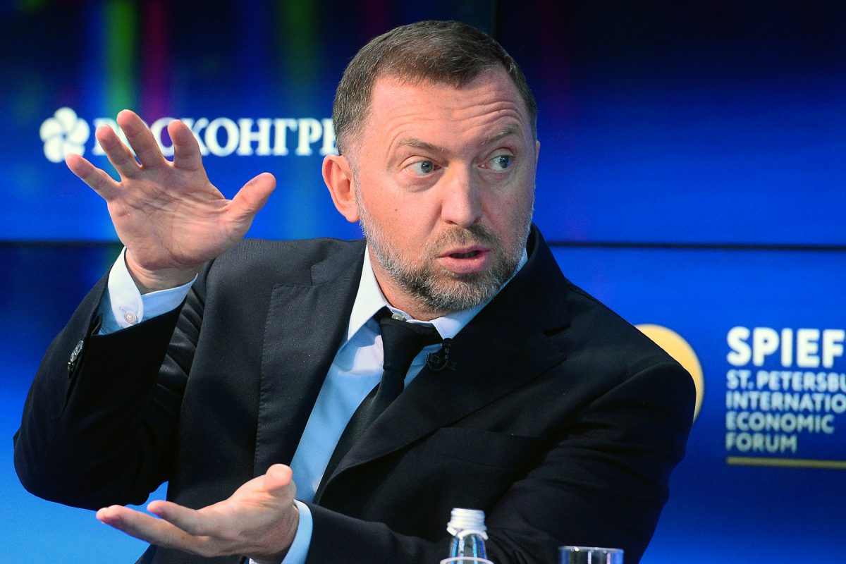 Russia billionaire at a conference in St. Petersburgh