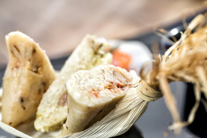 Leftover turkey gets a second life as spicy tamale filling. (Courtesy of Hilton Chicago)