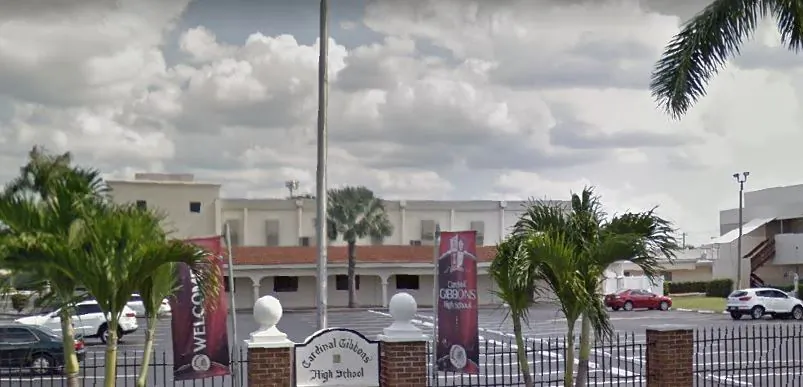 26 students and one adult fell ill at Cardinal Gibbons High School, seen in a file photo, on Nov. 19, 2018. (Google Maps)