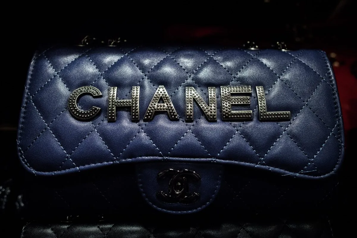A Chanel counterfeit luxury bag is displayed during a press conference following a record seizure at the customs headquarters in Hong Kong on August 6, 2015. (Philippe Lopez/Getty Images)