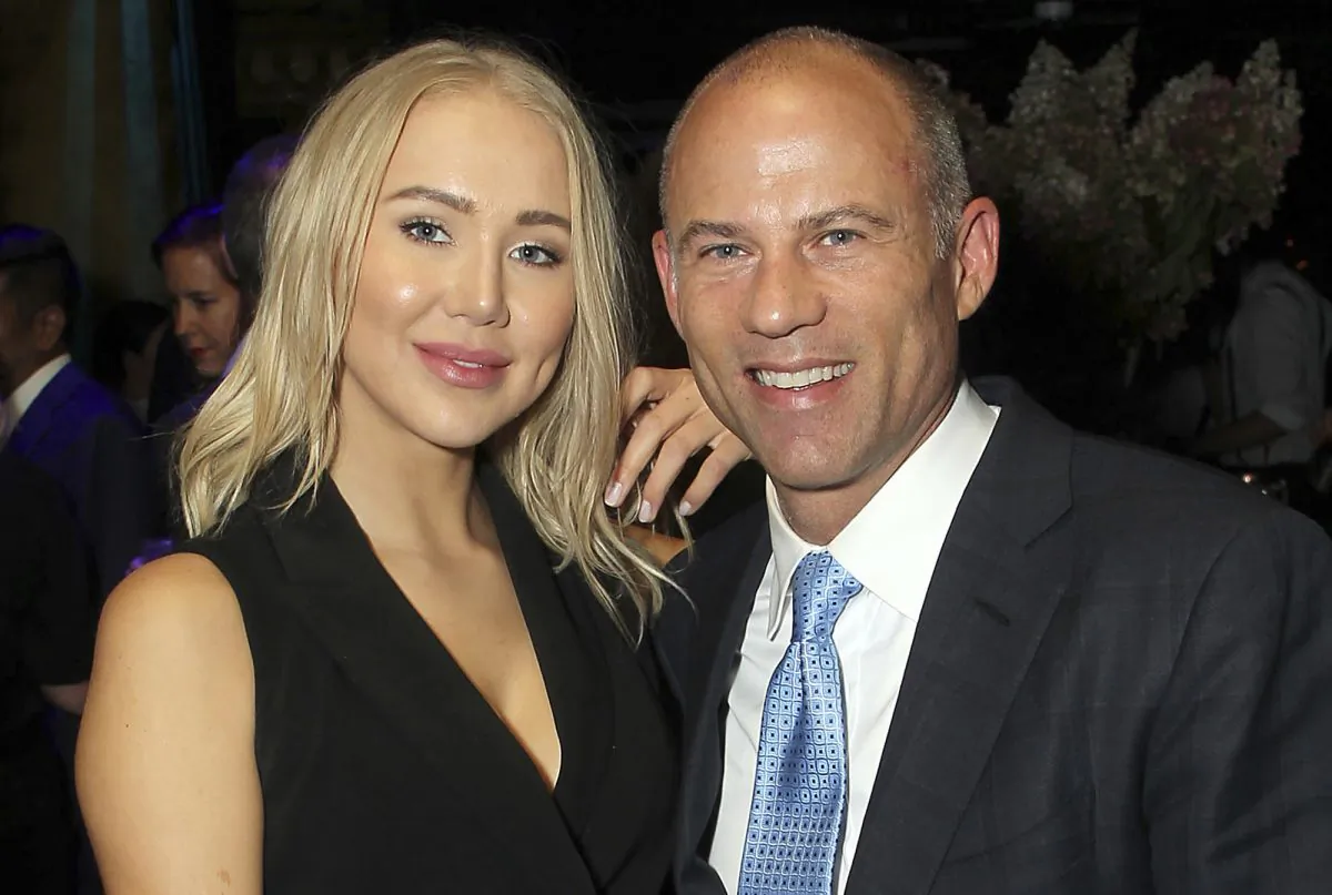 Attorney Michael Avenatti poses with Mareli Miniutti for a photo at a party in New York in September 2018. (Marion Curtis/StarPix via AP)