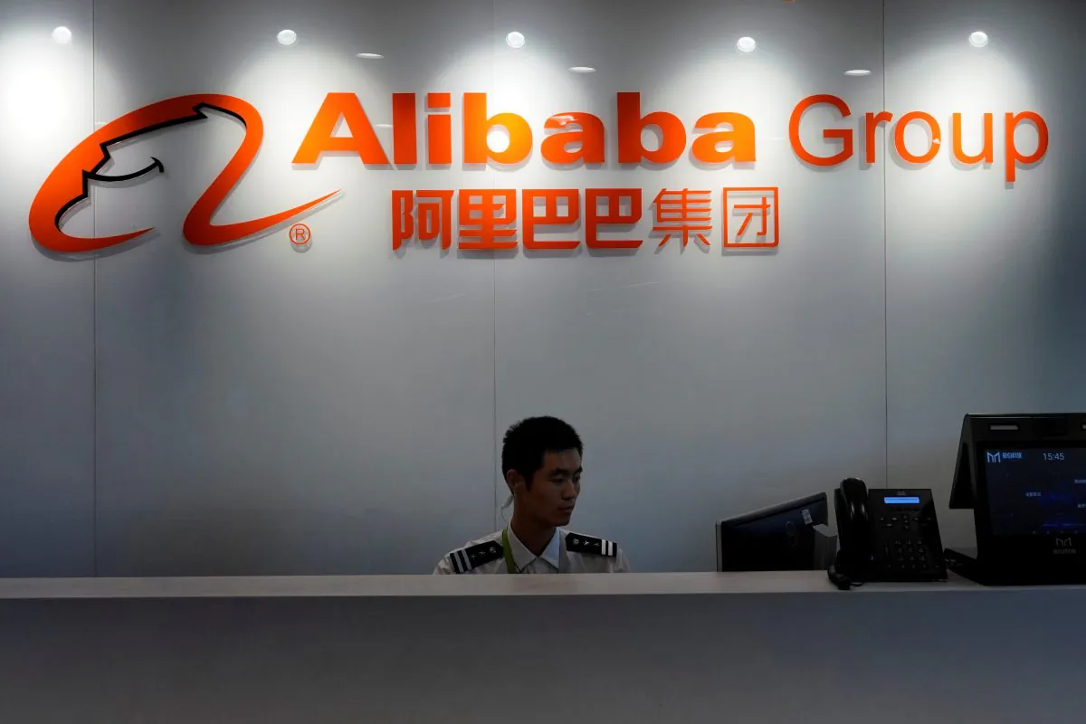The logo of Alibaba Group is seen inside DingTalk office, an offshoot of Alibaba Group Holding Ltd, in Hangzhou, Zhejiang Province, China on July 20, 2018. (Aly Song/Reuters)