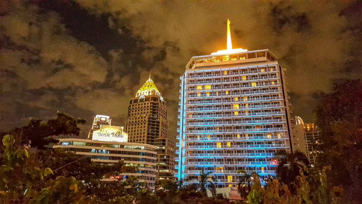 The iconic Dusit Thani hotel in Bangkok, Thailand, in December 2017. (Kamonkanok/Shutterstock)