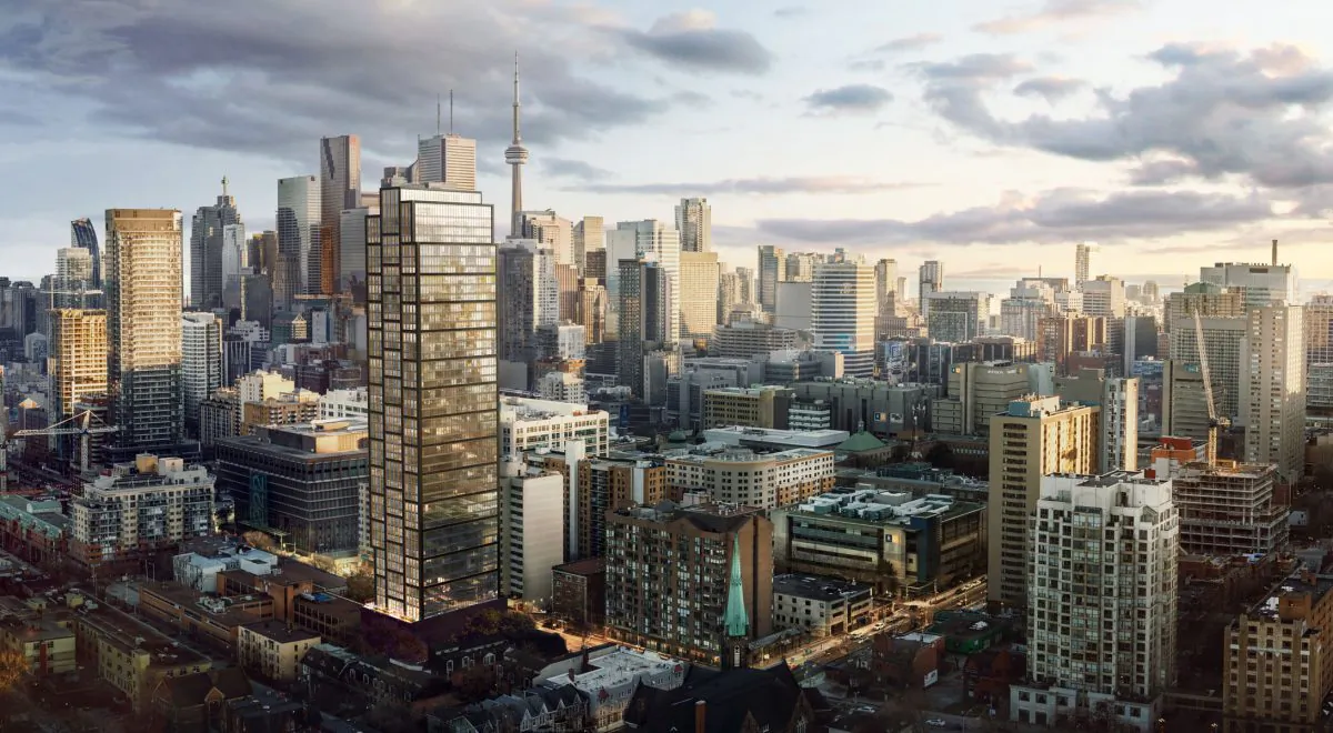 Rendering of PRIME ’s 45-storey modern tower. (Courtesy of CentreCourt Developments)