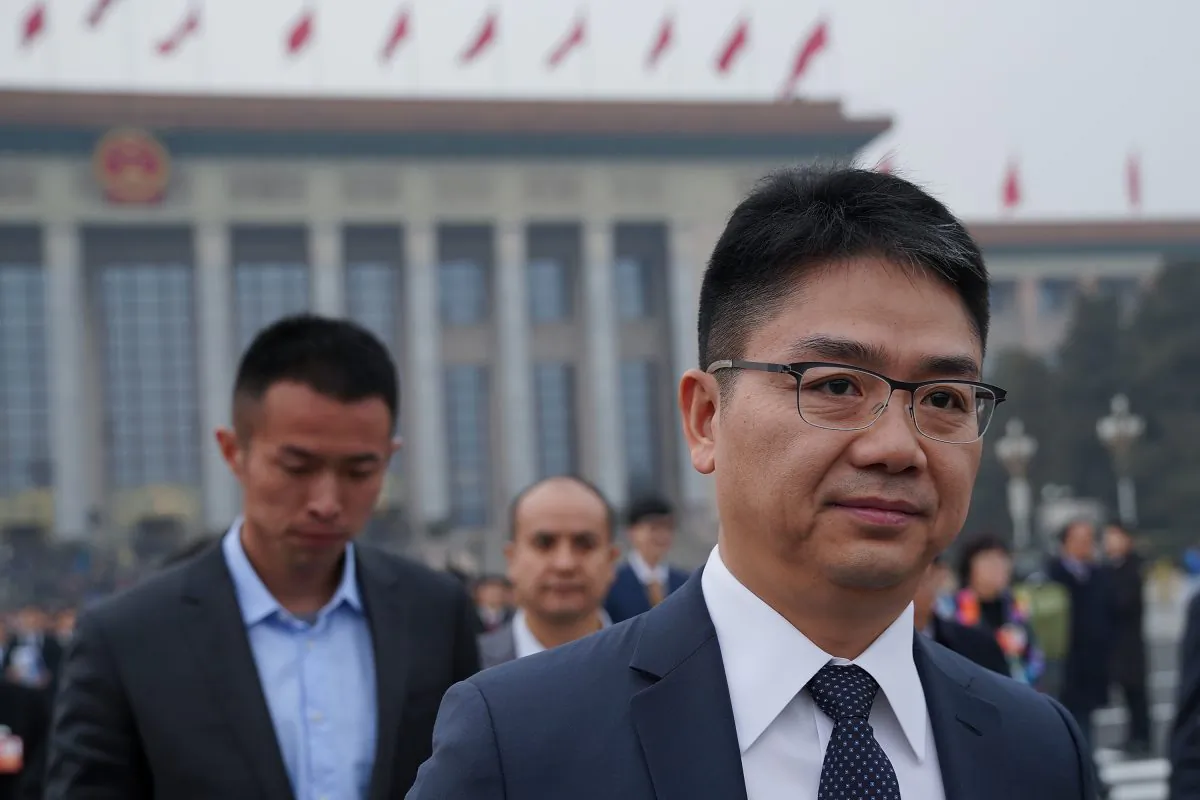 CEO of JD.com Richard Liu Qiangdong arrives at the Great Hall of the People to attend the opening ceremony of the Chinese People's Political Consultative Conference (CPPCC) at The Great Hall of People in Beijing on March 3, 2018. (Lintao Zhang/Getty Images)