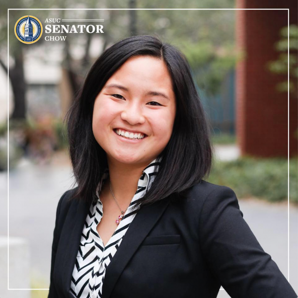 Student senator Isabella Chow is pictured