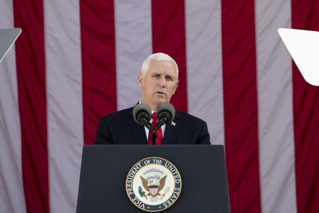 Vice President Mike Pence on Nov. 11, 2017. (Samira Bouaou/The Epoch Times)