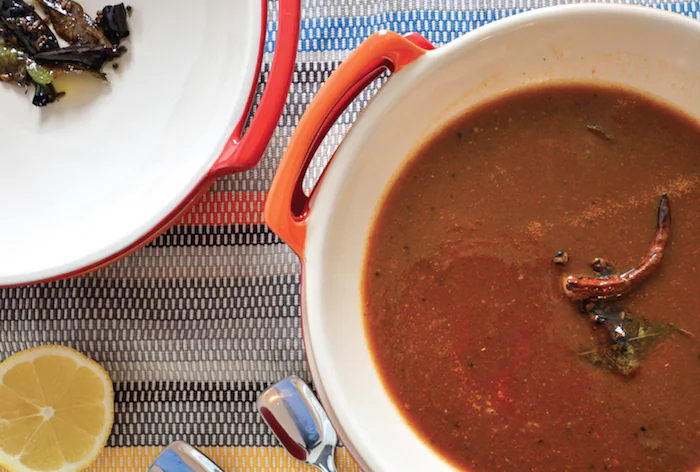 South Indian Tomato and Tamarind Soup With Pigeon Peas. (Katherine Rasmussen)
