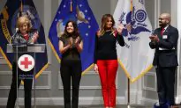 First Lady Melania Trump Visits Red Cross to Assemble Kits for Troops