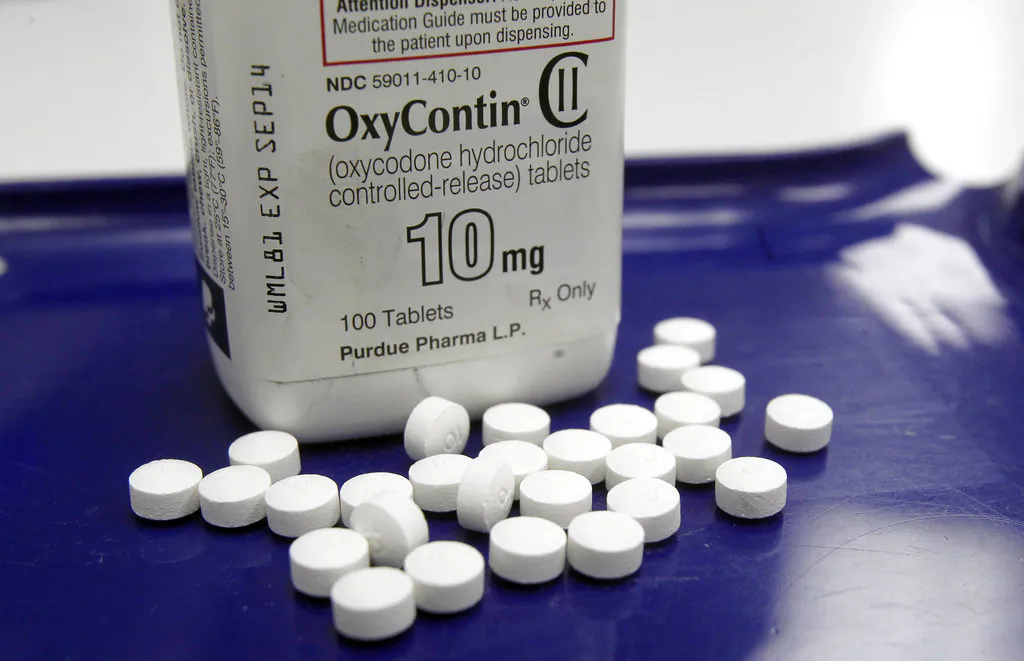 OxyContin pills are arranged for a photo at a pharmacy in Montpelier, Vt., on Feb. 19, 2013. (Toby Talbot/AP Photo)
