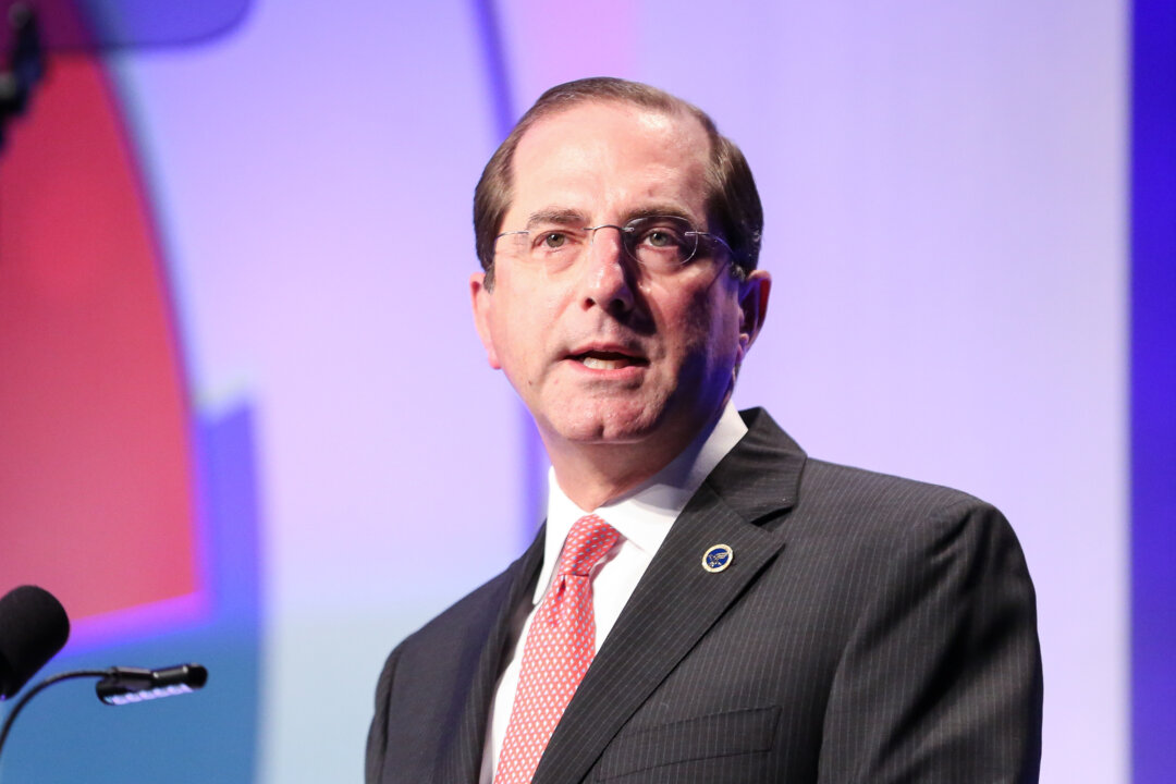 Secretary of Health and Human Services Alex Azar speaks at a caregiver for veterans conference "Hidden Heroes Among Us" in Washington on Nov. 26, 2018. (Holly Kellum/NTD)