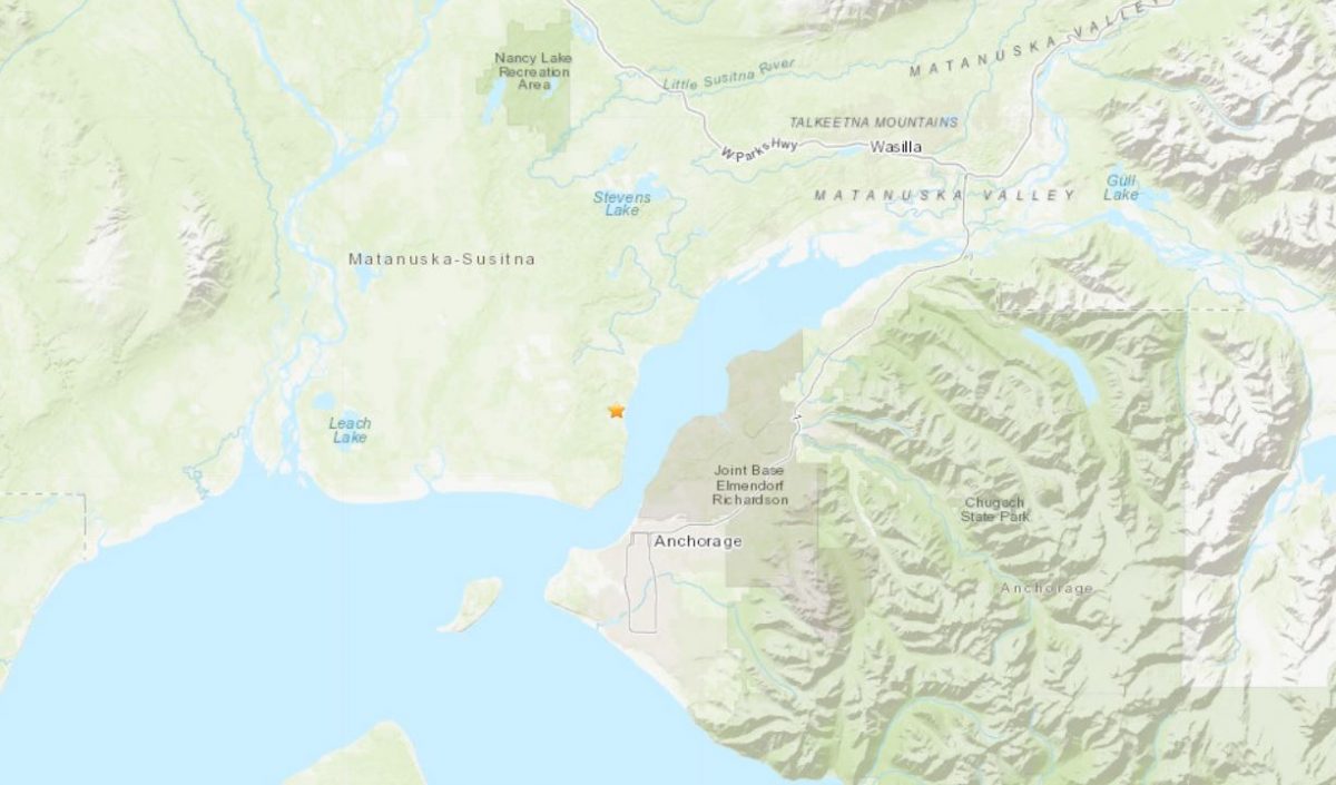 alaska earthquake near anchorage