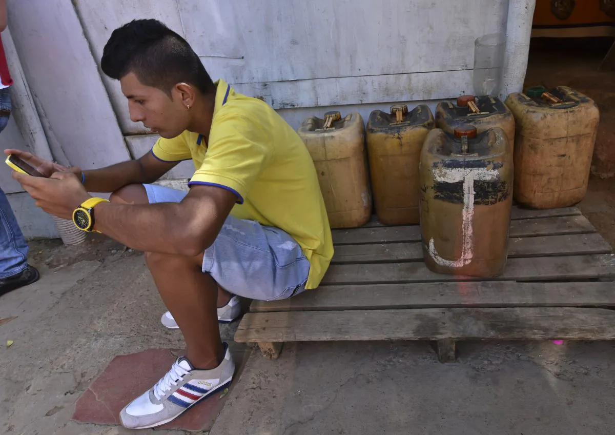A man uses his mobile phone in Cucuta, Colombia, in this file photo.  (Luis Acosta/AFP/Getty Images)