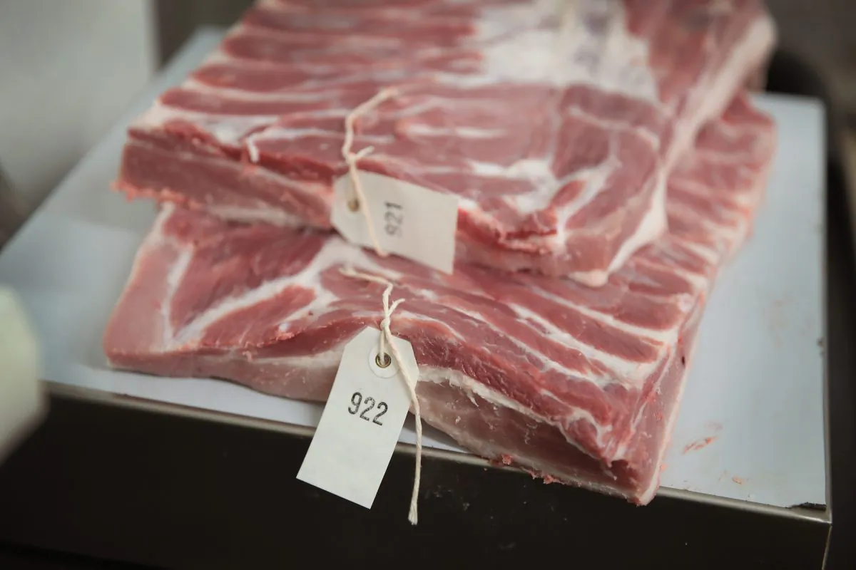 Pork at a processing plant in Elma, Iowa, on July 25, 2018. (Scott Olson/Getty Images)