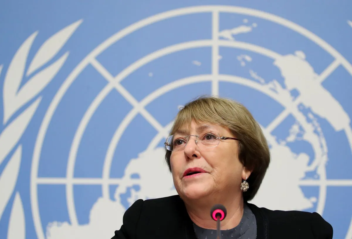 U.N. High Commissioner for Human Rights Michelle Bachelet attends a news conference at the United Nations in Geneva, Switzerland on Dec. 5, 2018. (Denis Balibouse/Reuters)