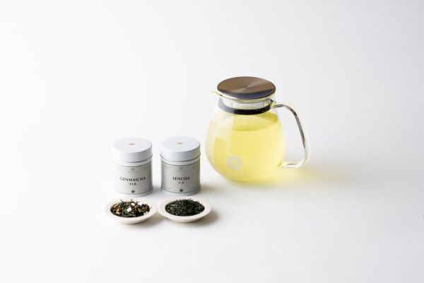Ippodo glass teapot with green teas