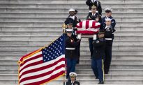 George HW Bush’s Casket Arrives at Cathedral for Washington Farewell